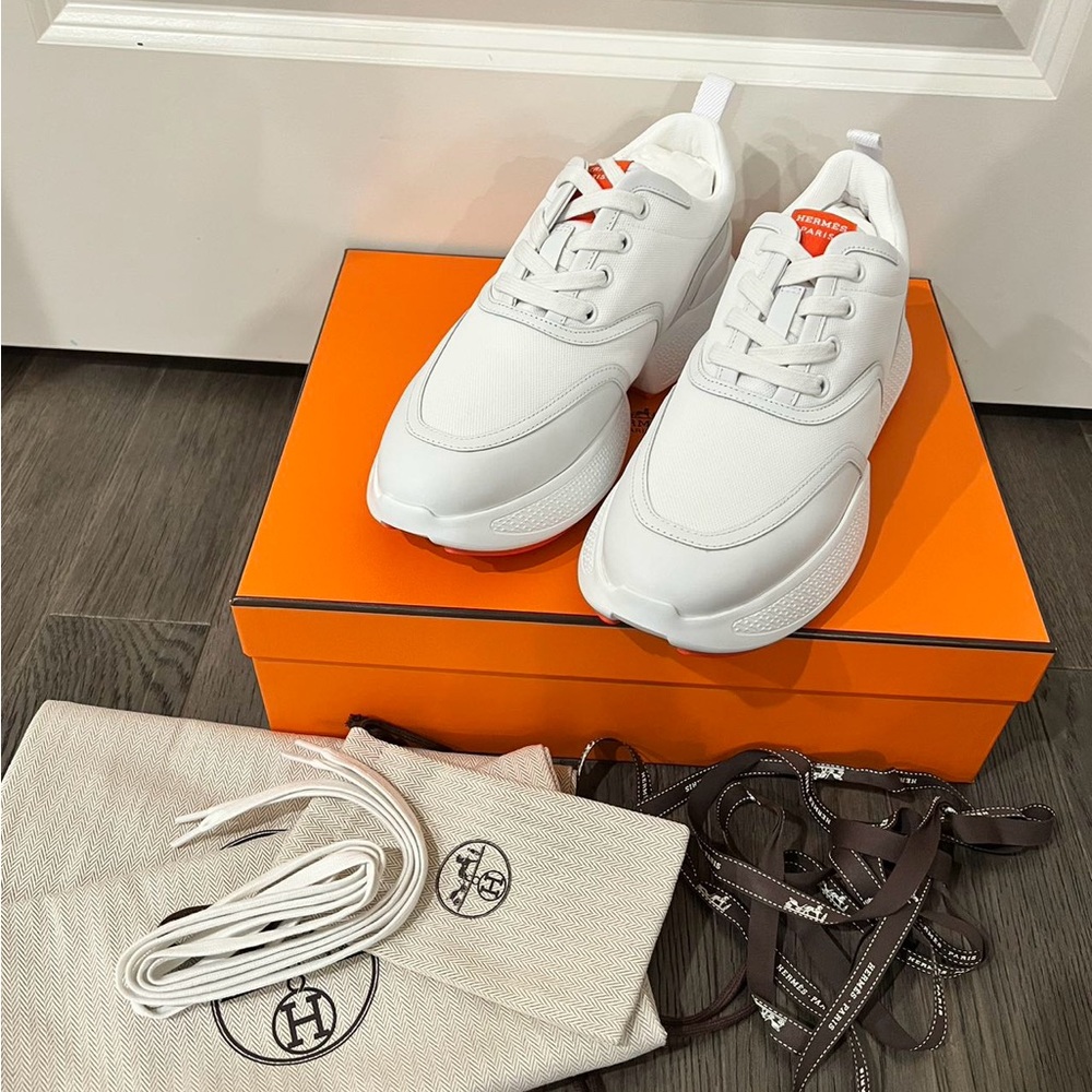 Hermes NEW GIGA Sneakers Women's size 39 - Picture 8 of 15